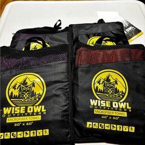 Wise Owl Outfitters Microfiber Camping Towel 30x60in 4 pack